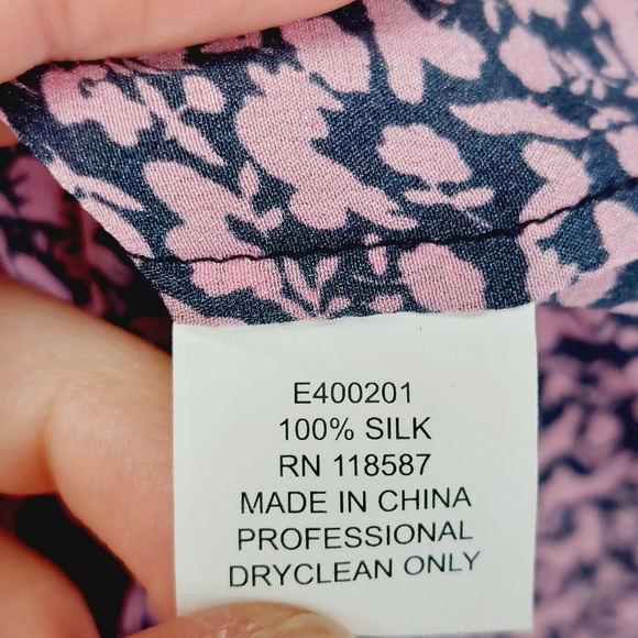 Jason Wu GREY Pink Floral Silk Designer Bblouse P934 - Picture 7 of 8